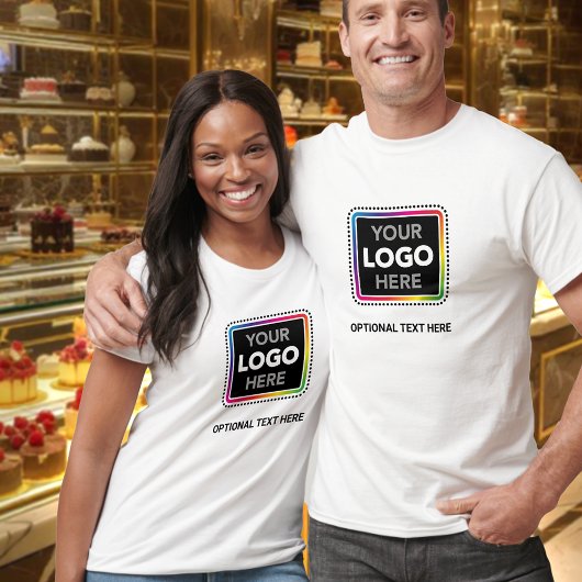 Einfaches Logo-T-Shirt mit optionalem Text / Sloga T-Shirt