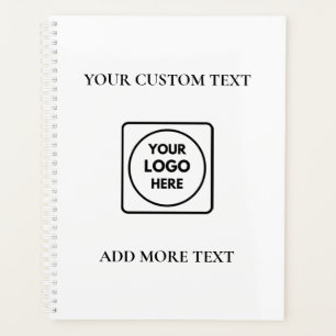 Einfaches Logo-Text-Geschäfts-Branding-Notizbuch Planer