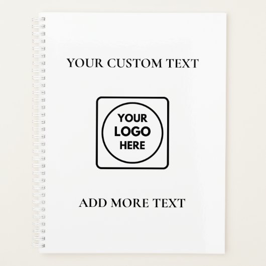 Einfaches Logo-Text-Geschäfts-Branding-Notizbuch Planer (Vorderseite)
