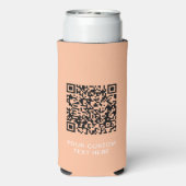 Einfaches Logo Text QR-Code Selters Dosenkühler (Seltzer Rückseite)