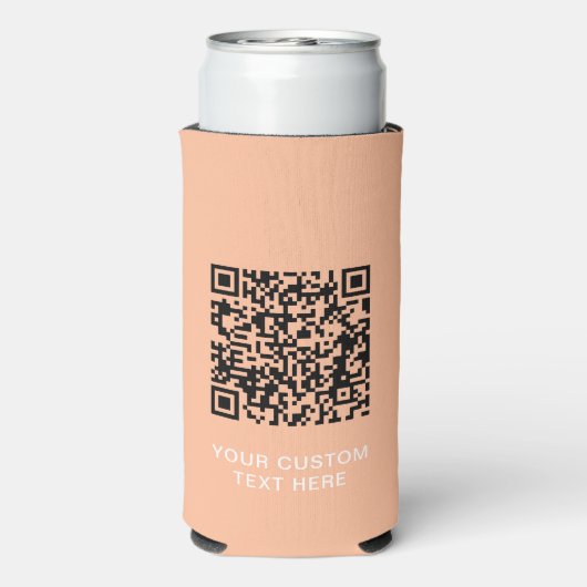 Einfaches Logo Text QR-Code Selters Dosenkühler (Seltzer Rückseite)