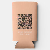 Einfaches Logo Text QR-Code Selters Dosenkühler (Rückseite)