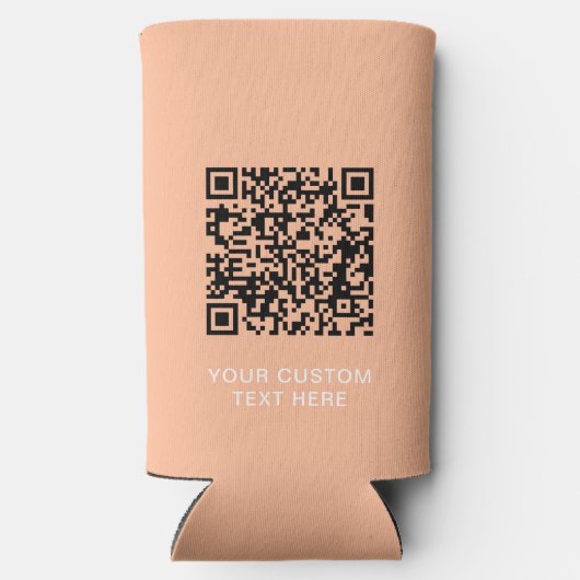 Einfaches Logo Text QR-Code Selters Dosenkühler (Rückseite)