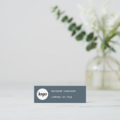 Einfaches Logo und QR-Code Anthrazitgrau Mini Visitenkarte (Stehend Vorderseite)
