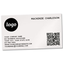 Einfaches Logo und QR-Code Blush Pink