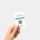 Einfaches Logo und QR-Code-Event  Ausweis (Handheld)