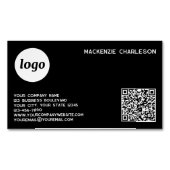 Einfaches Logo und QR-Code Magnetische Visitenkarte (Vorderseite)
