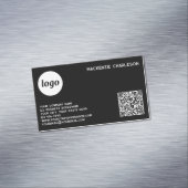 Einfaches Logo und QR-Code Magnetische Visitenkarte (Beispiel)