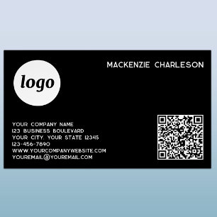 Einfaches Logo und QR-Code Magnetische Visitenkarte