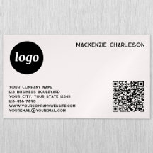 Einfaches Logo und QR-Code Rosa