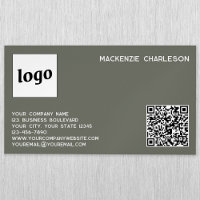 Einfaches Logo und QR-Code Sage Grün