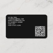 Einfaches Logo und QR-Code Visitenkarte (Rückseite)