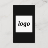 Einfaches Logo und schwarzer Text vertikal Visitenkarte (Rückseite)