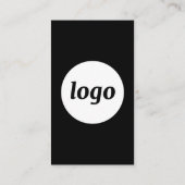 Einfaches Logo und schwarzer Text vertikal Visitenkarte (Rückseite)