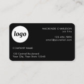 Einfaches Logo und schwarzer Text Visitenkarte (Vorderseite)