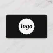 Einfaches Logo und schwarzer Text Visitenkarte (Rückseite)
