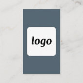 Einfaches Logo und Text Anthrazitgrau Vertikal Visitenkarte (Rückseite)
