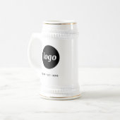 Einfaches Logo und Text Business Bierkrug Bierglas (Vorderseite Links)