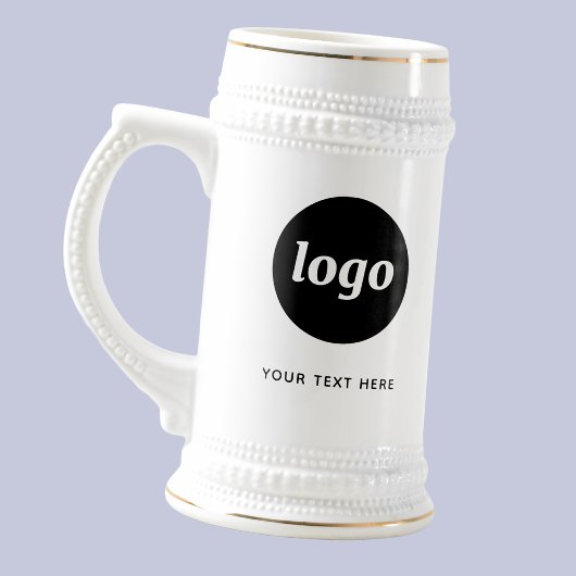 Einfaches Logo und Text Business Bierkrug Bierglas