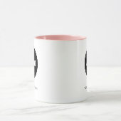 Einfaches Logo- und Text-Business-Branding in Rosa Tasse (Zentrum)