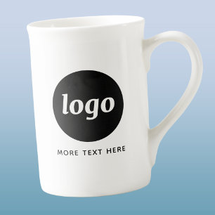 Einfaches Logo und Text Business Branding Werbemat Porzellantasse