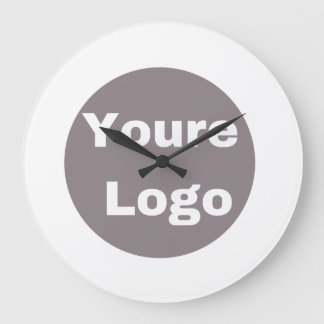 Einfaches Logo und Text Business personalisieren Große Wanduhr