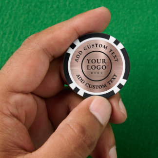 Einfaches Logo und Text Business Roségold-Fundrais Pokerchips