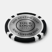 Einfaches Logo und Text Business Silber Promotion Pokerchips (Einzeln)