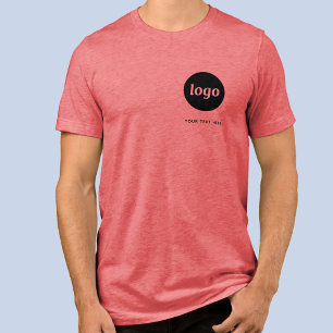 Einfaches Logo- und Text Business T-Shirt Tri-Blend Shirt