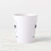 Einfaches Logo und Text für Business-Werbung Milchtasse (Vorderseite)