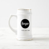 Einfaches Logo und Text Geschäft Bierglas (Links)