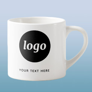 Einfaches Logo und Text Geschäft Espressotasse