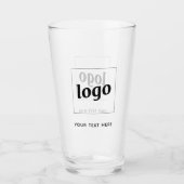 Einfaches Logo und Text Geschäft Glas (Vorderseite)