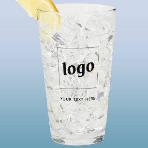 Einfaches Logo und Text Geschäft Glas