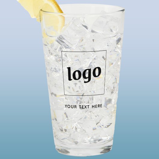 Einfaches Logo und Text Geschäft Glas