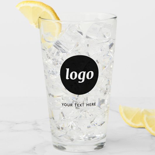 Einfaches Logo und Text Geschäft Glas