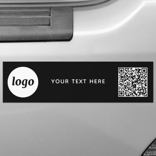 Einfaches Logo und Text Geschäft QR-Code Werbemitt Autoaufkleber