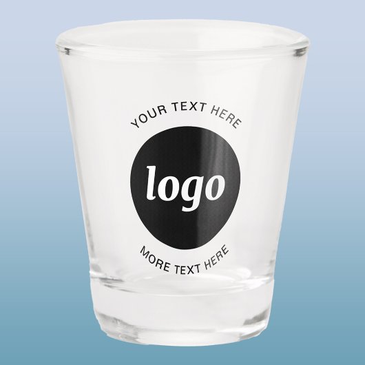 Einfaches Logo und Text Geschäft Schnapsglas