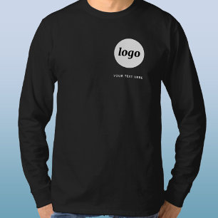 Einfaches Logo und Text Geschäftliches Werbe-Wappe T-Shirt