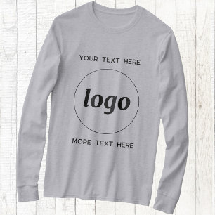 Einfaches Logo- und Text-Geschäftsfördermaterial T-Shirt