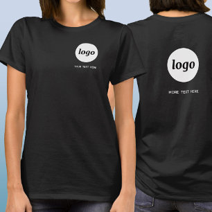 Einfaches Logo und Text Geschäftswappen und Rückse T-Shirt