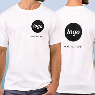 Einfaches Logo und Text Geschäftswappen und Rückse T-Shirt
