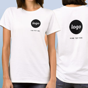 Einfaches Logo und Text Geschäftswappen und Rückse T-Shirt