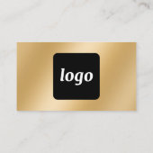 Einfaches Logo und Text Gold-Effekt Visitenkarte (Rückseite)