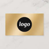Einfaches Logo und Text Goldeffekt Visitenkarte (Rückseite)