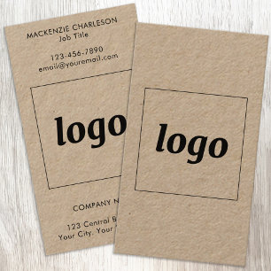 Einfaches Logo und Text im vertikalen Format Visitenkarte