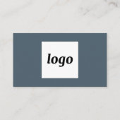 Einfaches Logo und Text QR-Code Anthrazitgrau Visitenkarte (Rückseite)