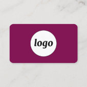 Einfaches Logo und Text QR-Code Magenta Pink Visitenkarte (Rückseite)