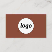 Einfaches Logo und Text Terrakotta Visitenkarte (Rückseite)