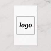 Einfaches Logo und Text vertikal Visitenkarte (Rückseite)